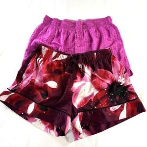 Victoria Secret Sleep Shorts Bundle Floral Logo Size XS
